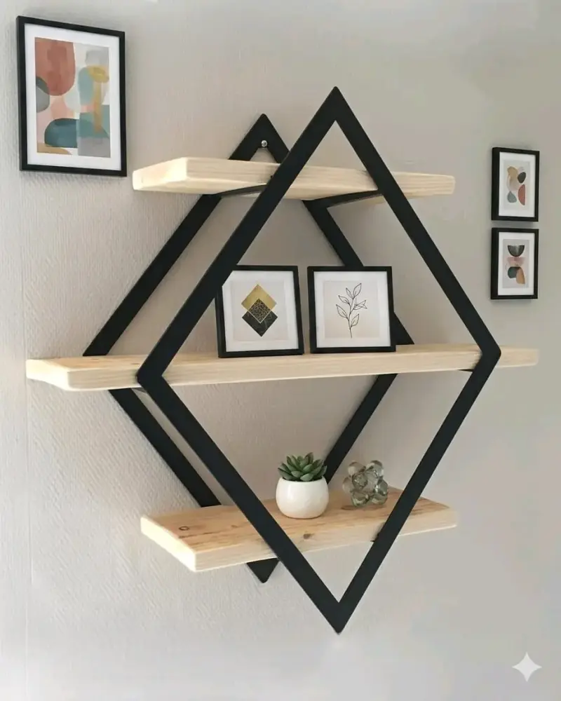 Estantería flotante triangular - 1