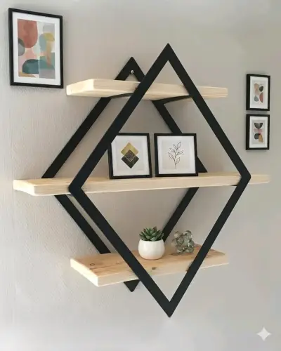 Estantería flotante triangular - miniatura 1