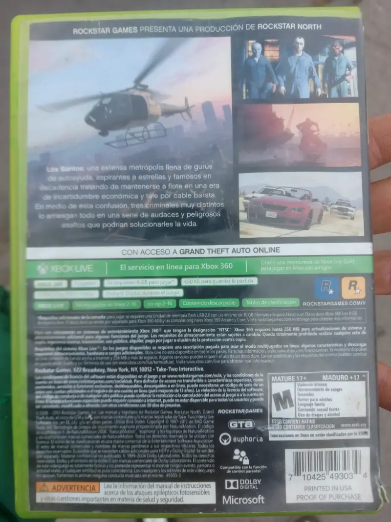 Juego Xbox 360 Grand Theft Auto V - 2