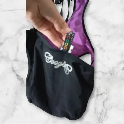 Trikini negro con lentejuelas - miniatura 4