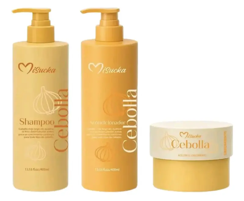 Set shampoo, acondicionador y crema Miscka