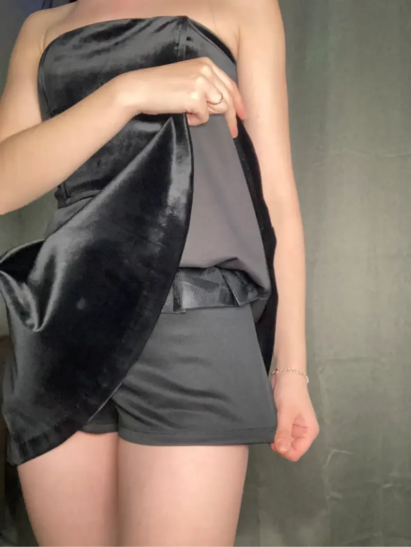 Vestido mini Zara terciopelo negro - 3