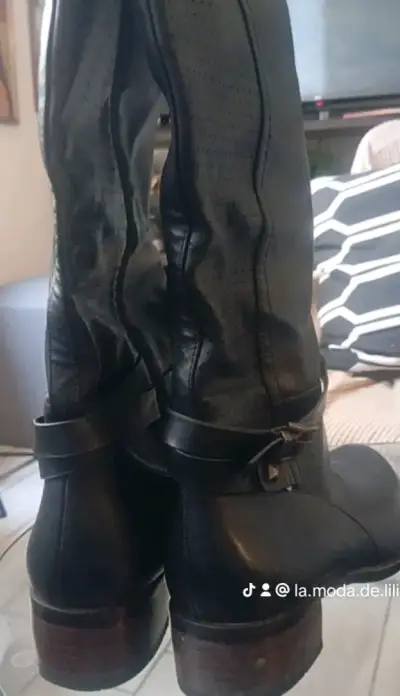 Botas largas negras para dama - miniatura 1