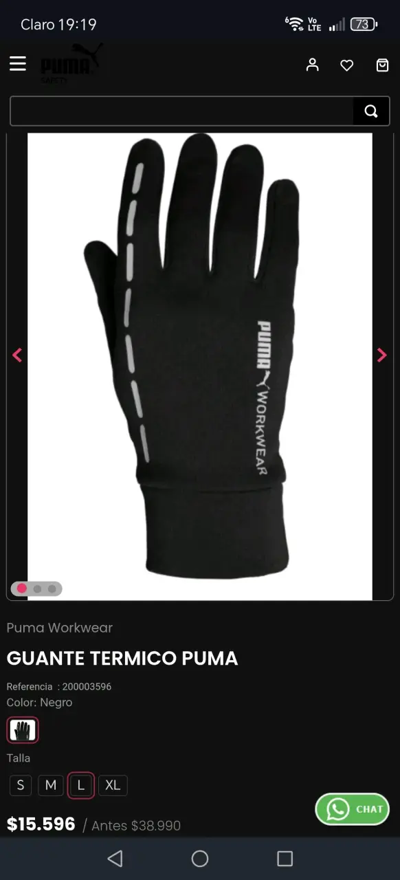 GUANTES TÉRMICOS MARCA PUMA TALLA L /XL ORIGINALES - 6