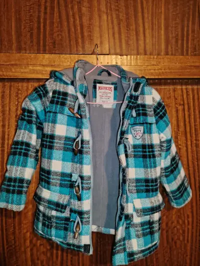 Chaqueta infantil cuadros verde - miniatura 2