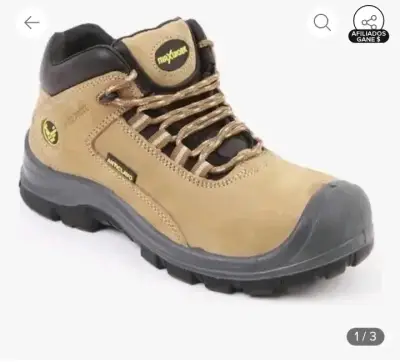 Botas de seguridad beige Maxwork - miniatura 2