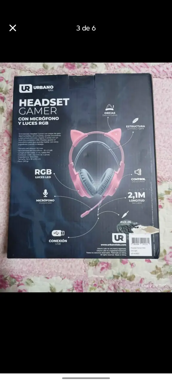 Headset gamer Urbano RGB - 3