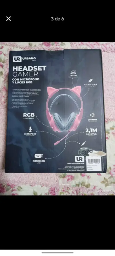 Headset gamer Urbano RGB - miniatura 3