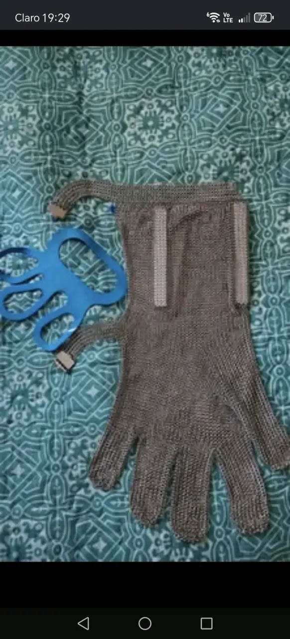 Guantes anticorte de acero Inoxidable Talla S y L - 3