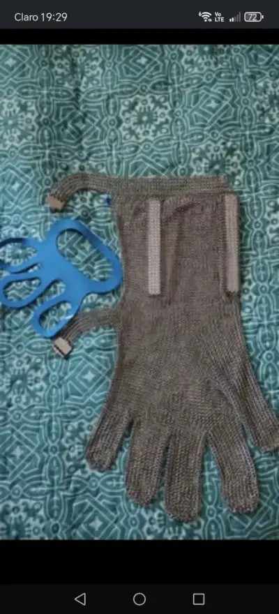 Guantes anticorte de acero Inoxidable Talla S y L - miniatura 3