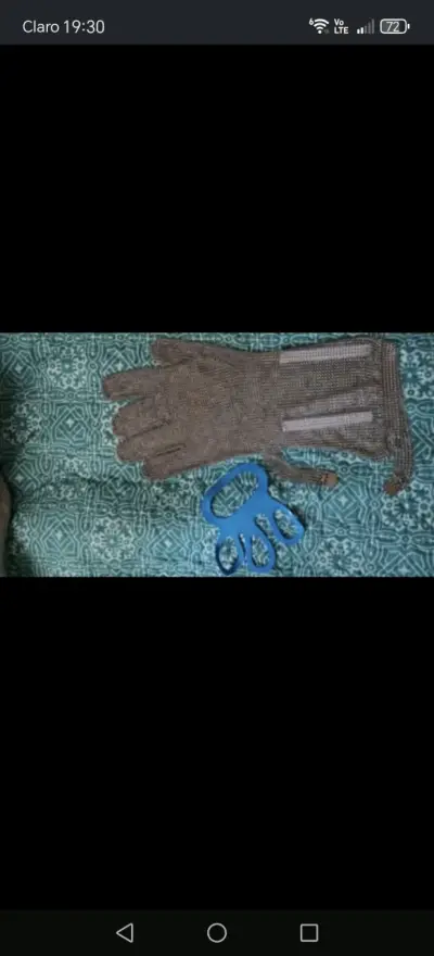 Guantes anticorte de acero Inoxidable Talla S y L - miniatura 4