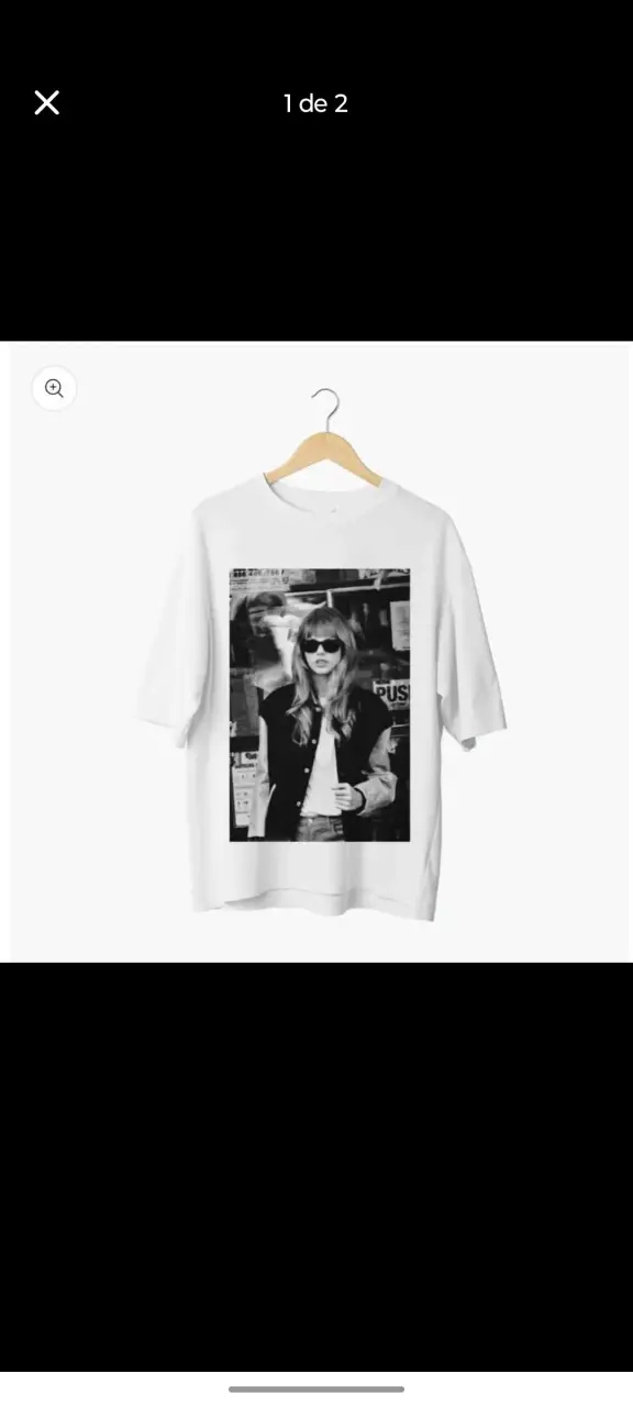 Polera blanca con estampado Taylor Swift - 1