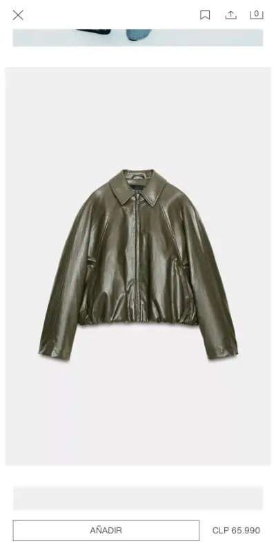 Chaqueta verde estilo cuero - miniatura 5