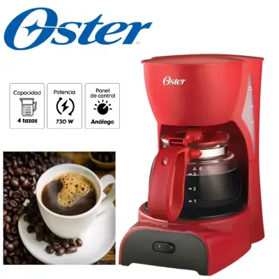Cafetera Oster para 4 tazas – Color rojo - miniatura 1