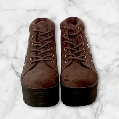 Botines marrones con plataforma - miniatura 1