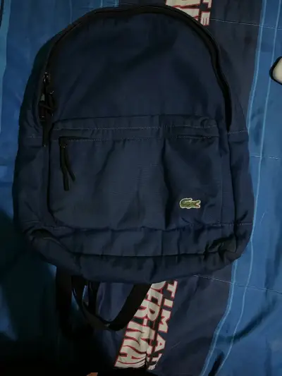 Mochila azul unisex Lacoste - miniatura 2