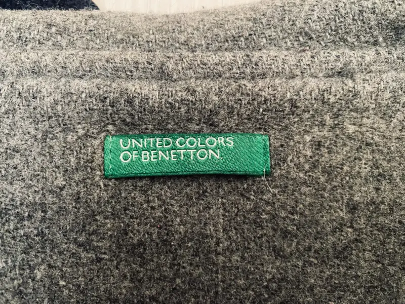 Abrigo Benetton azul oscuro original - 6