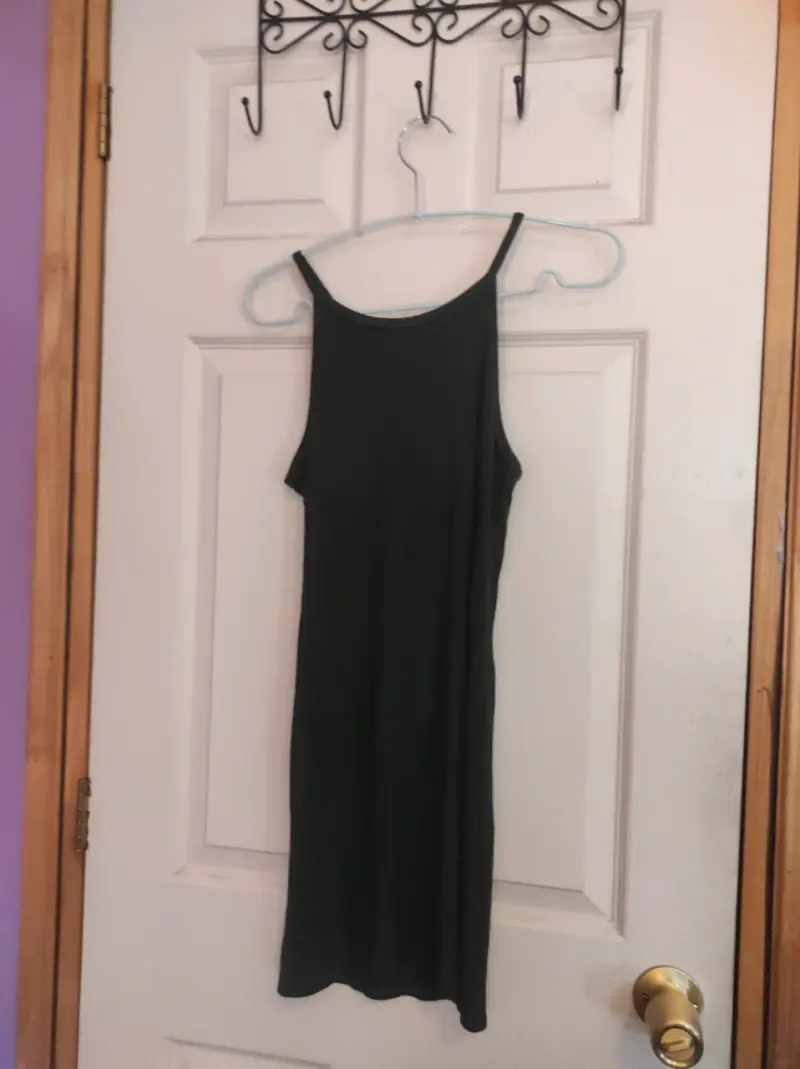 Vestido gris/negro sin mangas - 2