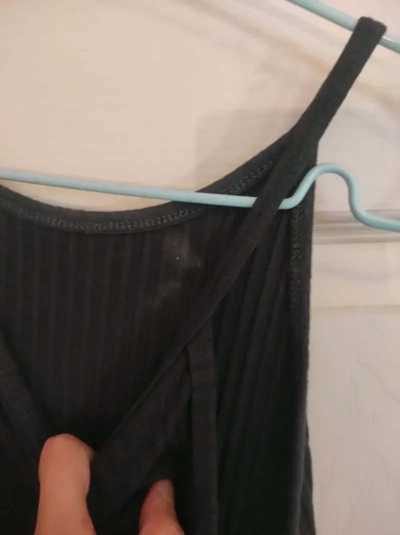 Vestido gris/negro sin mangas - 4