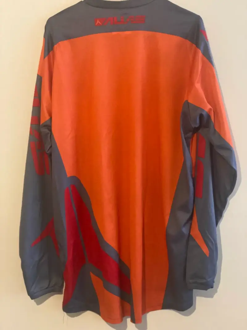 Polera de moto manga larga naranja - 1