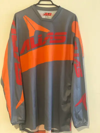 Polera de moto manga larga naranja - miniatura 2
