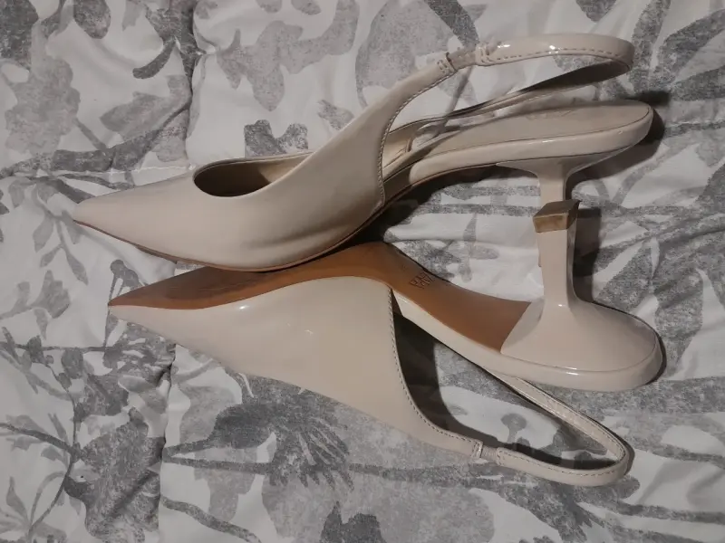 Zapatos de tacón beige Zara - 4