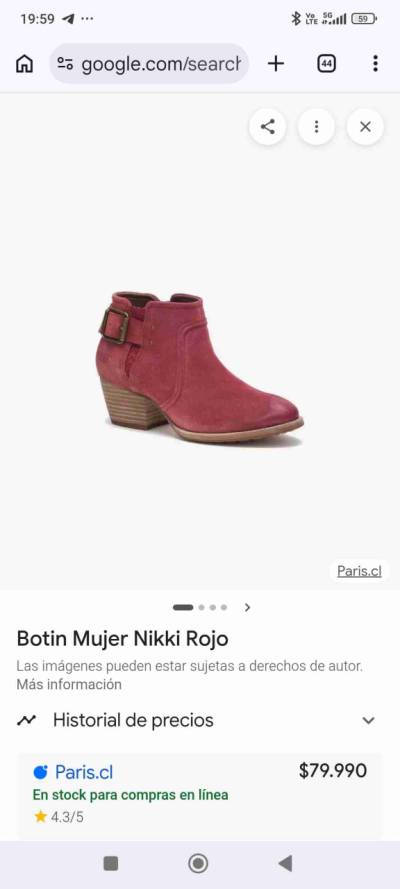 Botines rojos de gamuza Cat - miniatura 3