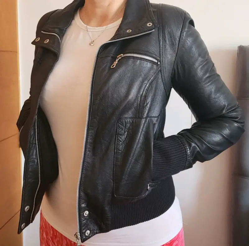 Chaqueta de cuero negro - 2