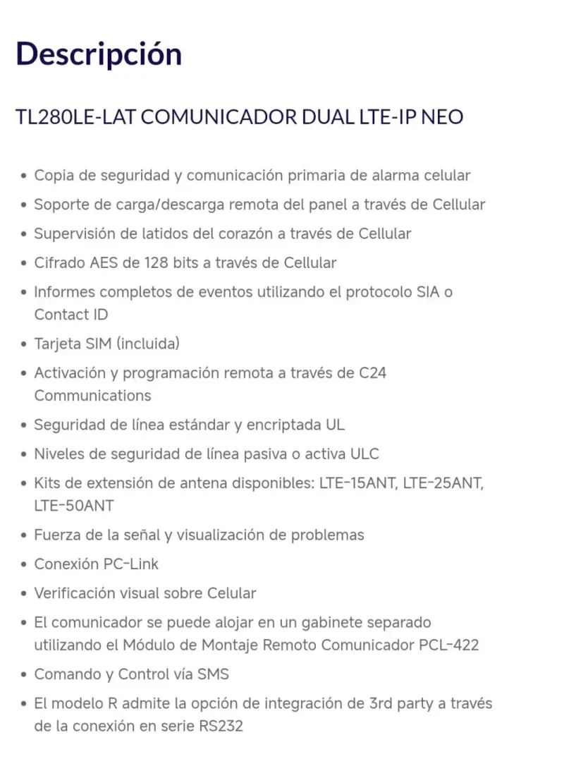 Comunicador NEO TL280LE-LAT DSC - 2