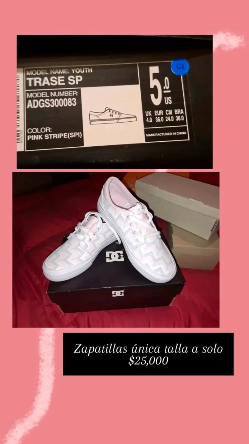 Zapatillas DC color rosa