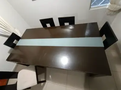 Comedor 6 sillas madera oscuro - miniatura 4