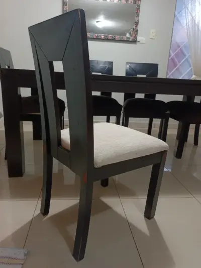 Comedor 6 sillas madera oscuro - miniatura 5