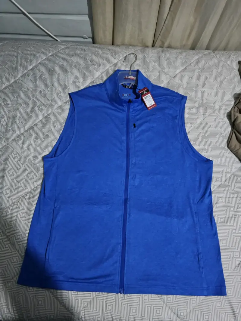 Chaleco azul sin mangas