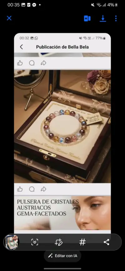 Pulsera con piedras turquesas - miniatura 2