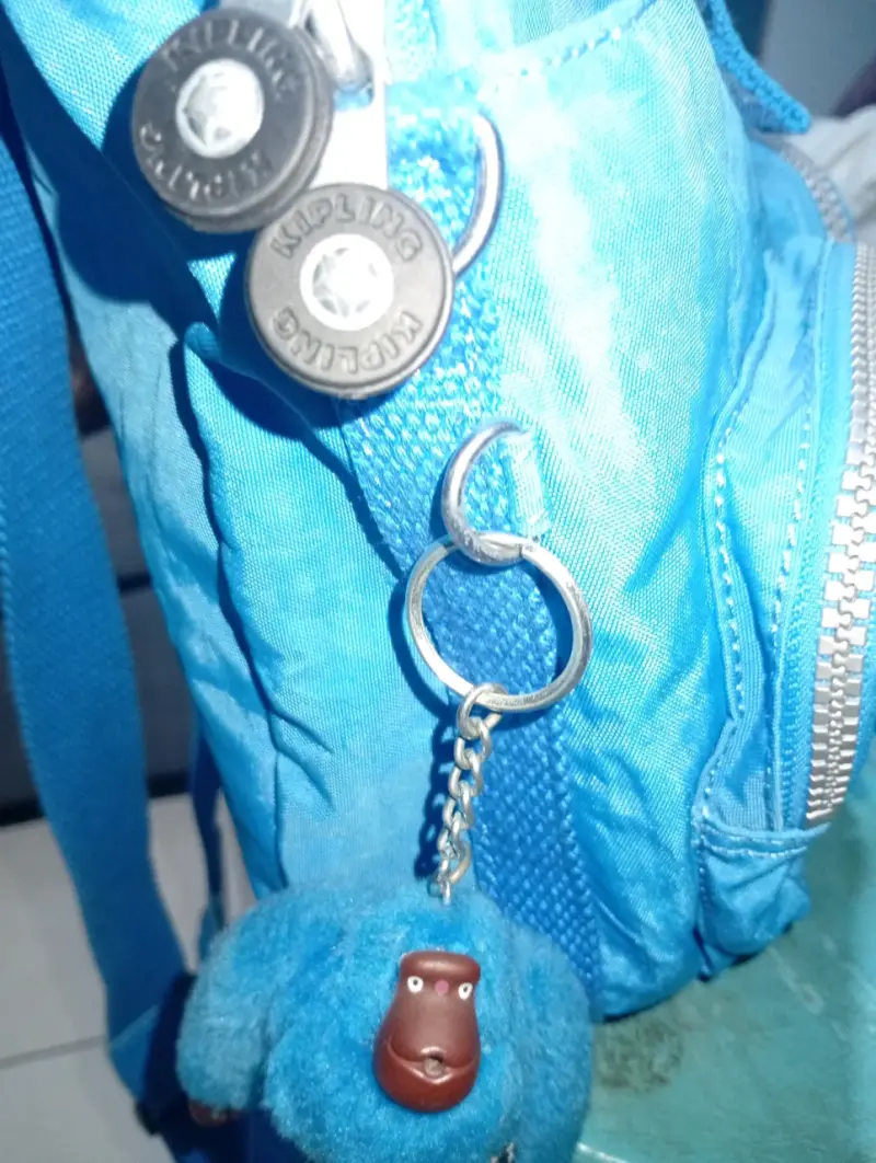 Mochila azul con bolsillos Kipling - 5