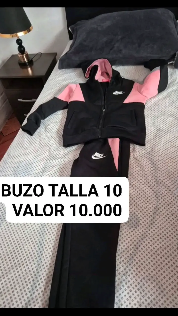 Buzo infantil negro y rosa - 1