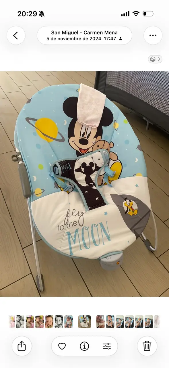 Silla mecedora bebé Disney