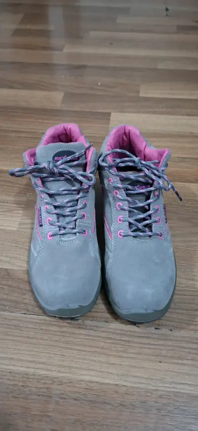 Botines de seguridad  gris y rosa - miniatura 2