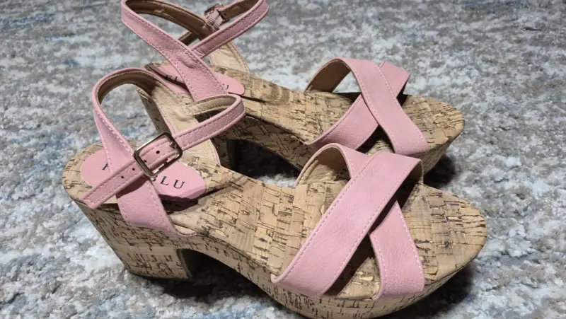 Sandalias plataformas rosadas - 2