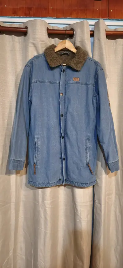 Chaqueta de mezclilla azul con forro - miniatura 1