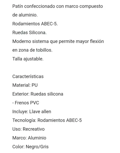 PATINES EN LINEA RIDER VELOCITY NEG/GRIS - miniatura 4