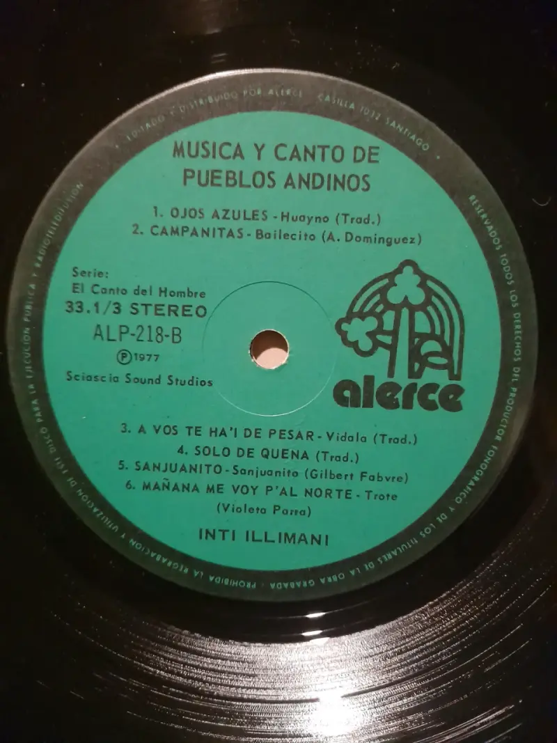 Vinilo Inti-Illimani - Música Andina - 5