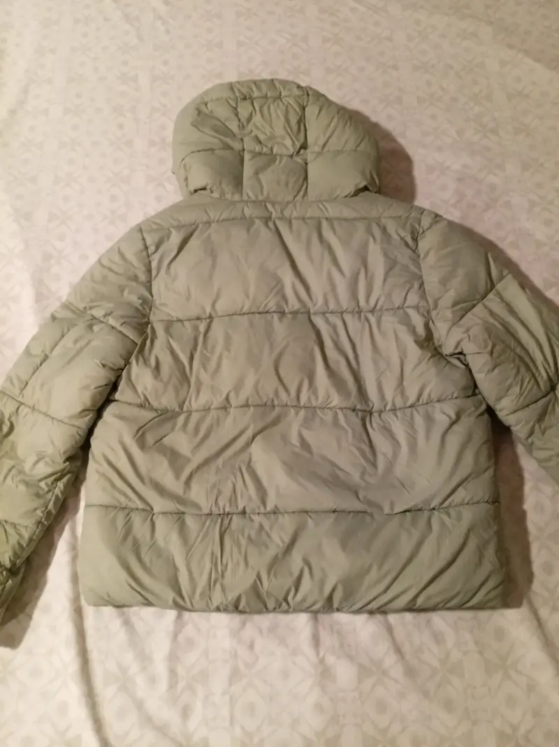 Parka Chaqueta verde oliva con capucha acolchada - 3