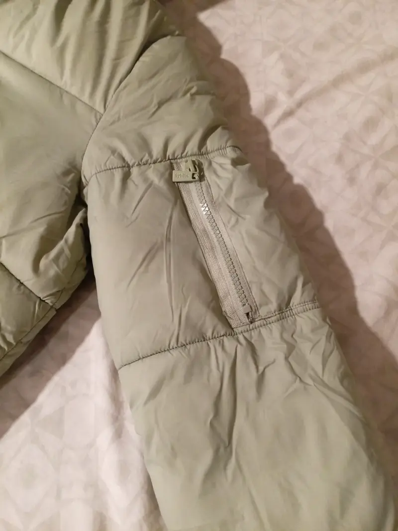 Parka Chaqueta verde oliva con capucha acolchada - 4