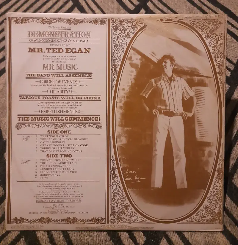 Vinilo Ted Egan Once a Jolly Swagman - 2