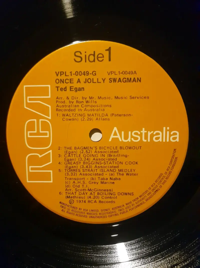 Vinilo Ted Egan Once a Jolly Swagman - 6