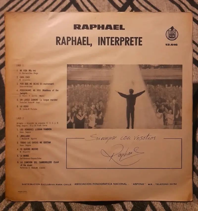Vinilo Raphael - raphael, interprete - 2