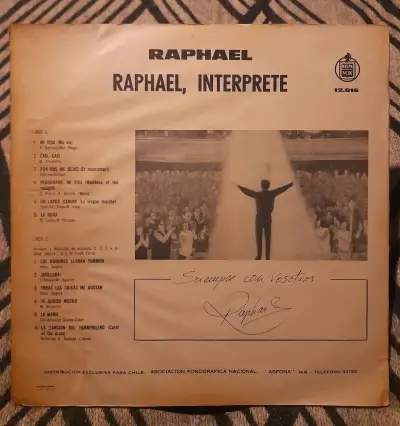 Vinilo Raphael - raphael, interprete - miniatura 2