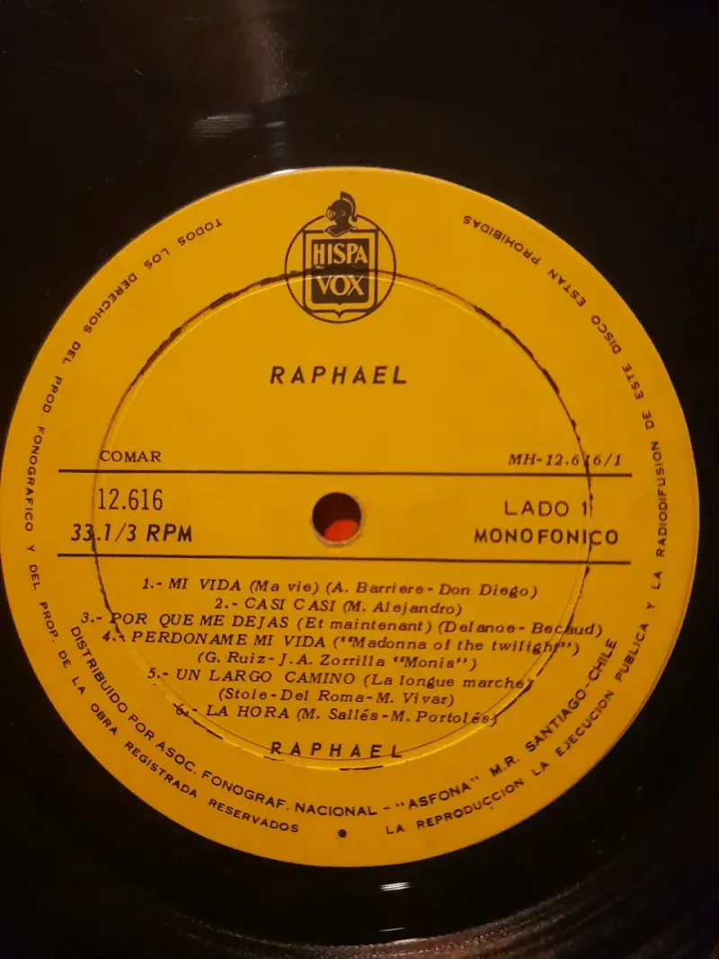 Vinilo Raphael - raphael, interprete - 4
