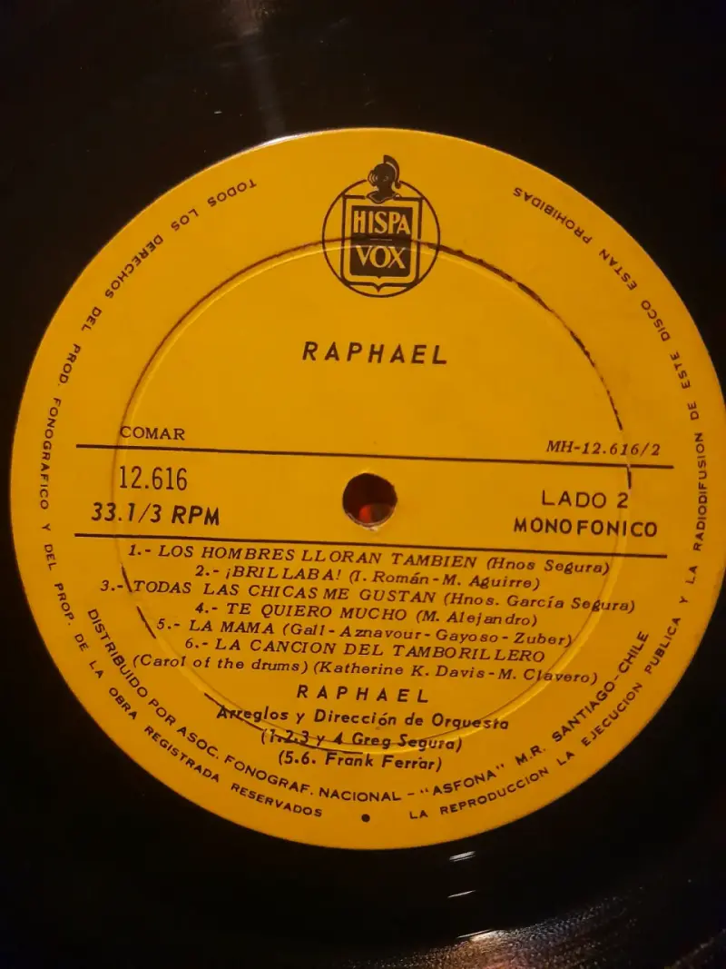 Vinilo Raphael - raphael, interprete - 5